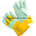 Guantes de trabajo de cuero de vaca corta para la industria, guantes de trabajo de seguridad, guante de 10&#39;&#39;leather, cuero de vaca dividido guante de trabajo de palma completa, guantes de conductor